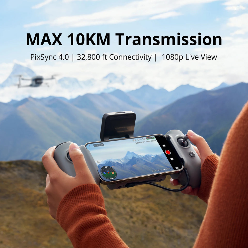 Potensic Drone ATOM 2 Fly More Combo 8K HDR Drone10KM Transmission, AI Tracking, 48MP Camera, Under 249g Foldable RC Quadcopter