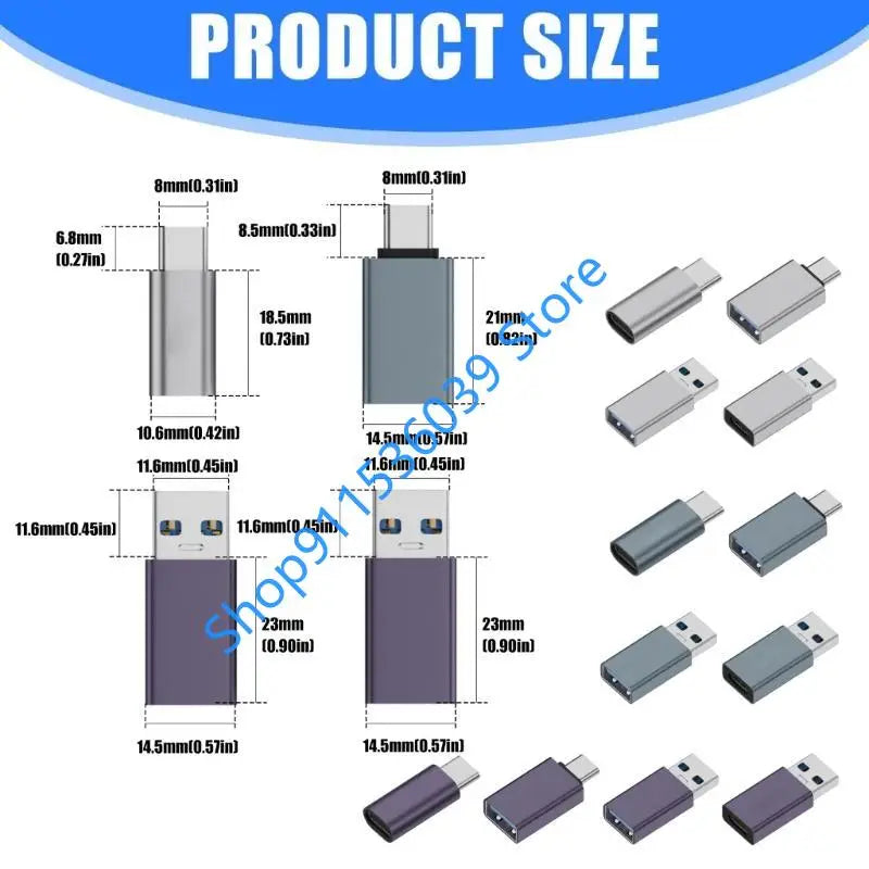 USB Data Blocker & USB C Data Blocker, USB-A to USB-A / USB-C to USB-C Data Blocker Adapter Only Charge, Protect data security