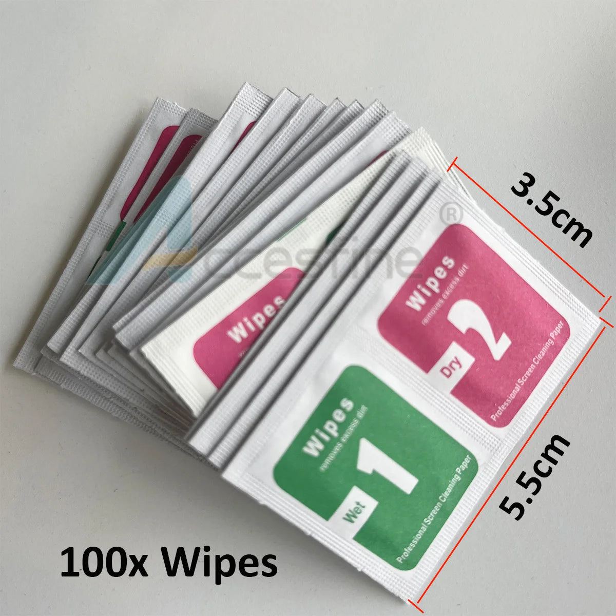 100pcs Tempered Glass Camera Lens Phone Screen Dust Removal Dry Wet Cleaning Wipes Paper tools Set alcohol pack for iPhone