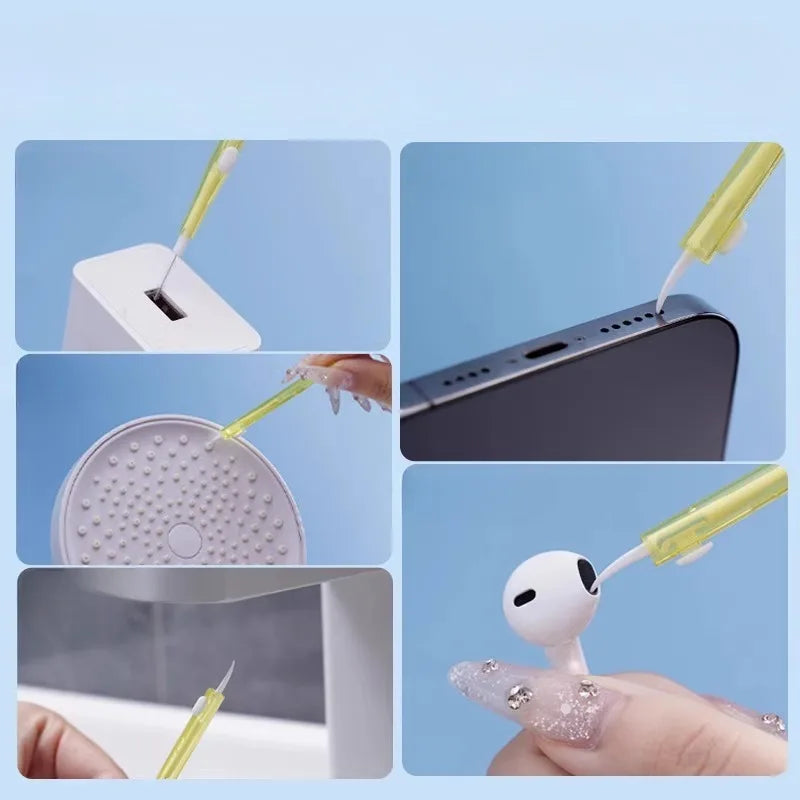 2in1 Retractable Cleaner Kit for Phone，Phone Speaker Earphone Cleaning Brush