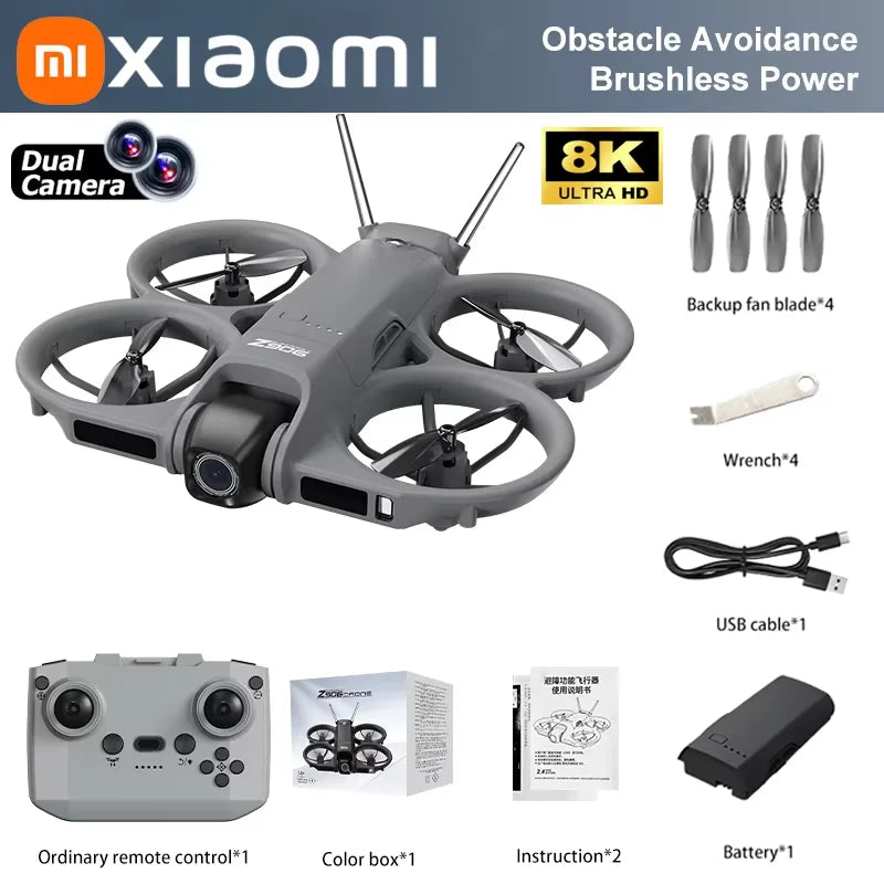 Xiaomi Z906 Drone 8K Aerial HD Intelligent Avoiding Obstacle with Larger Screen Remote Control Folding Brushless Power GPS Drone