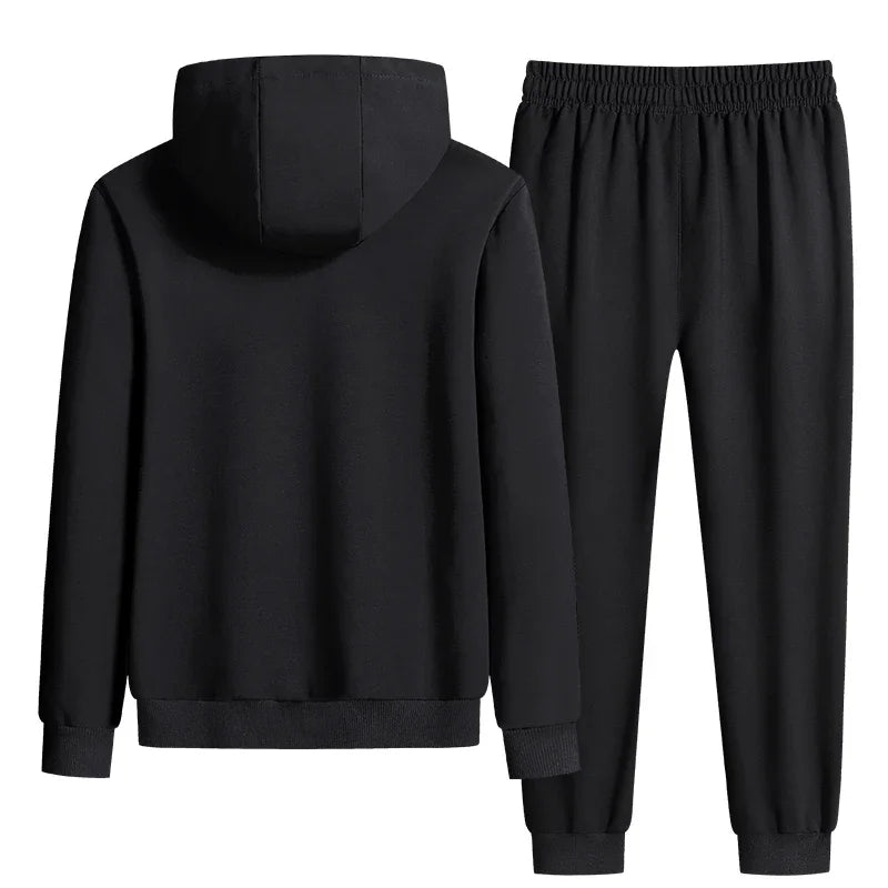 Plus Size tracksuits Men Sportswear Sets New Spring Autumn Clothing Hooded Pants Suit Male 2 Pieces Sweatshirt + Sweatpants 8XL