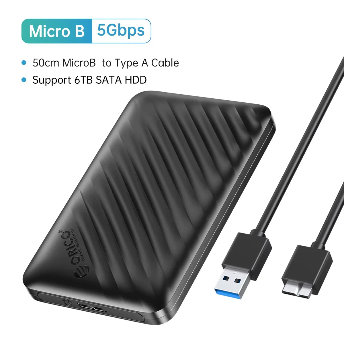 ORICO 2.5" Inch Hard Drive Enclosure 2.5 SATA to USB3.0 External Hard Disk HDD Case 5Gbps Hard Disk Storage Box Cover Housing