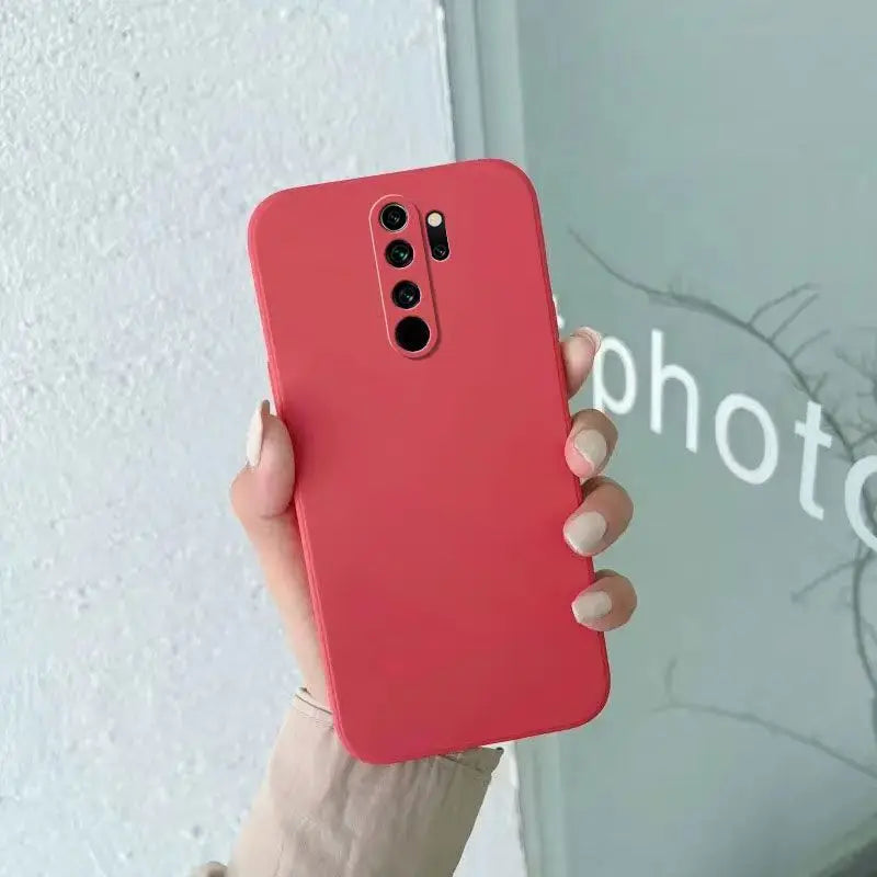 Square Matte Silicone Case for Xiaomi Redmi Note 8 Pro Cover Redmi Note8 Pro Shockproof Basic Cover Fundas