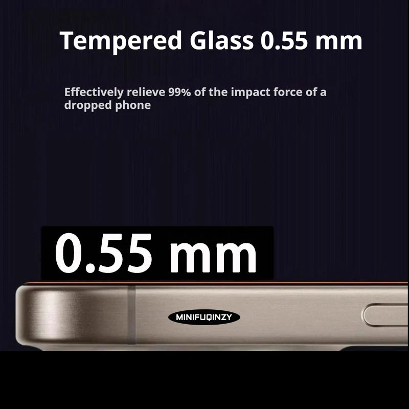 Cut Edge Anti Dust Mesh 0.5mm Privacy Tempered Glass For iPhone 17 15 16 Pro Max Screen Protector 17 Air Plus Luxury Full Cover