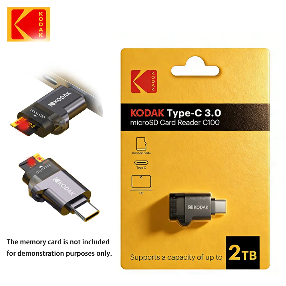 Kodak Type-C Micro SD Card Reader TF Memory Card High-speed Transmission Adapter