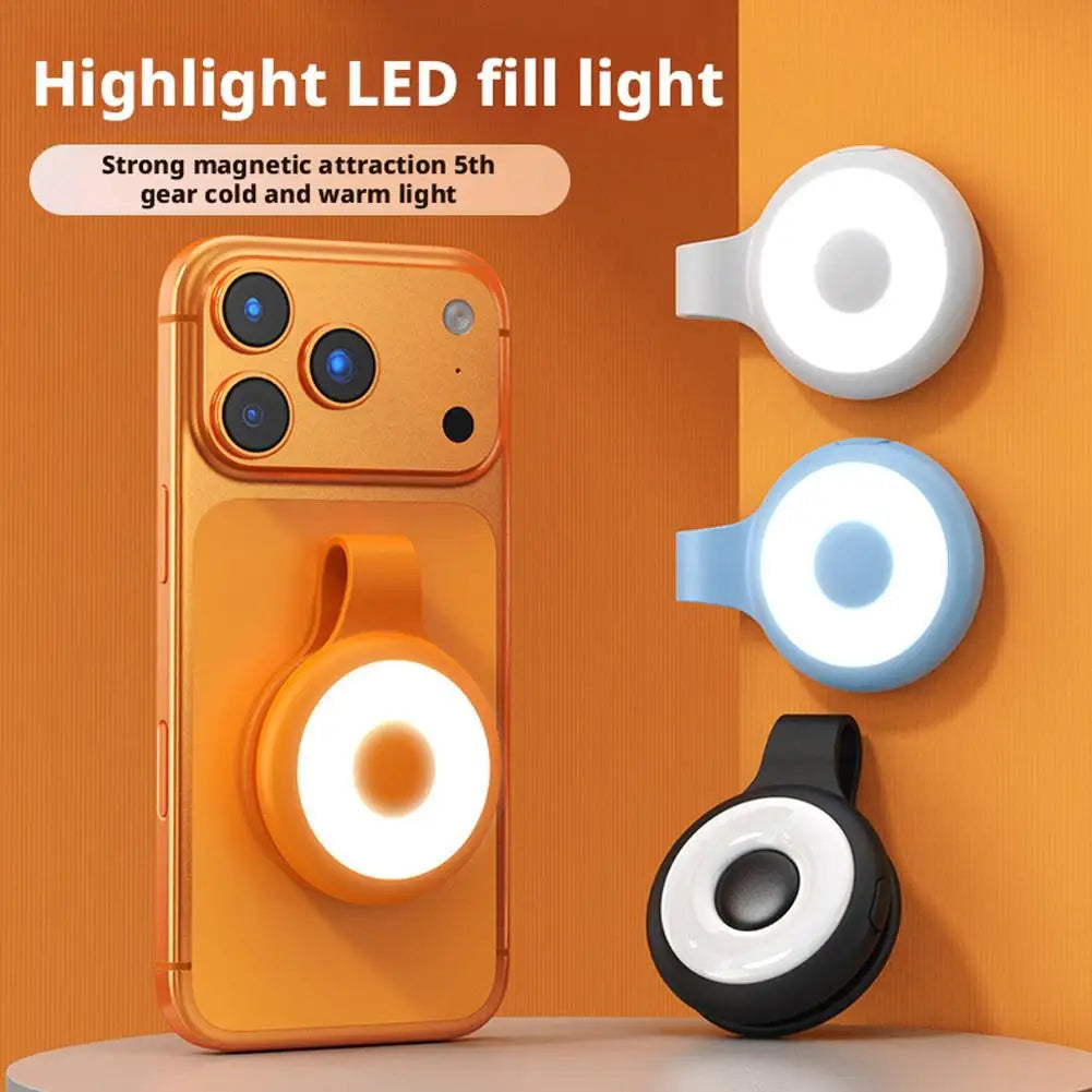 Rechargeable Battery Compact LED Phone Light Magnetic Light for MagSafe Multifunctional Magnetic LED Flashlight-Mini Keychain