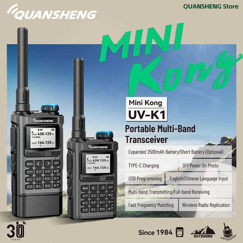 Quansheng UV K1 Mini Walkie Talkie Wireless Set Hunting Camping Long Range Ham Communication Radio K6 Walkier Talkie Transceiver