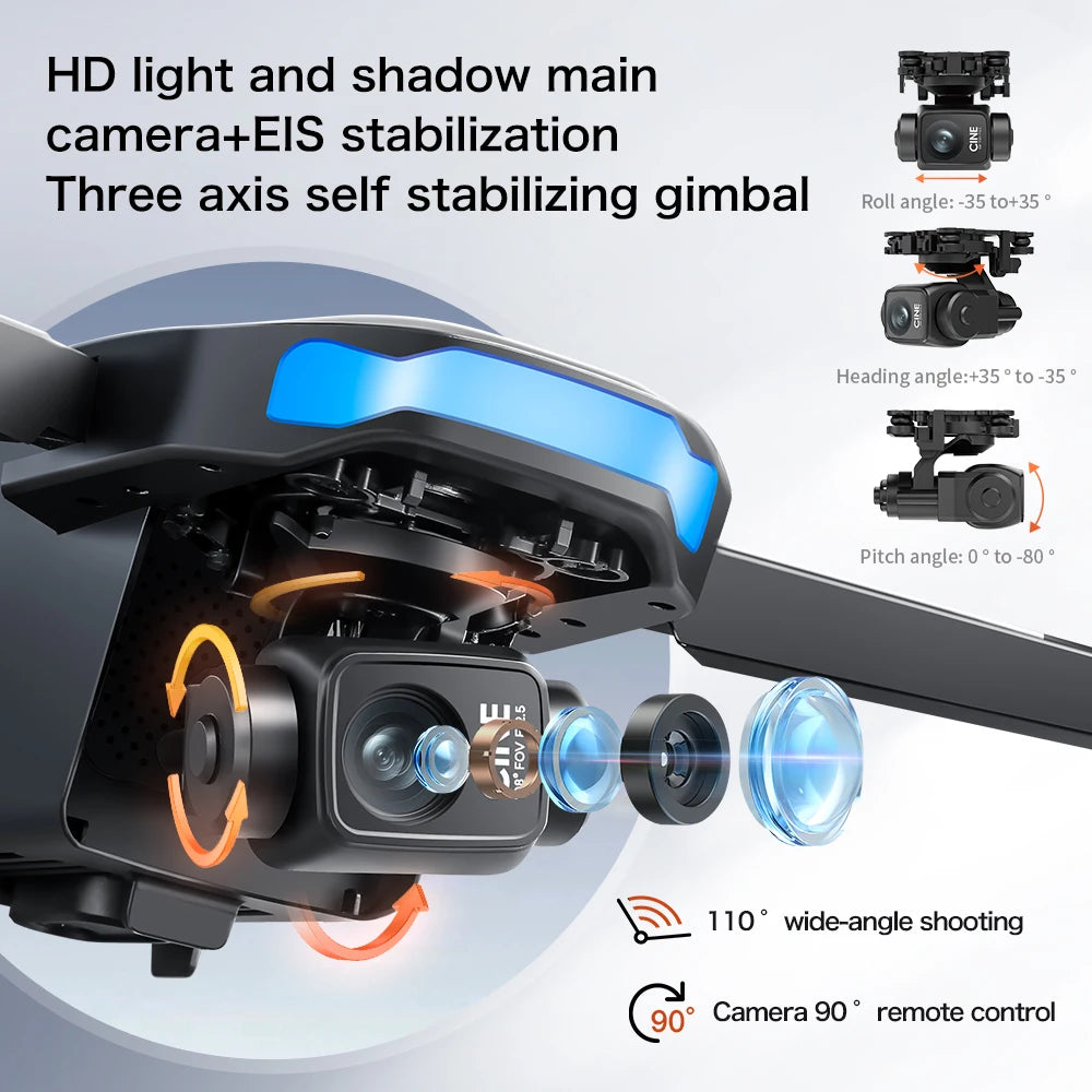S-X1 MAX 4K Professional Drone With HD Camera 3-Axis Gimbal GPS Dron Brushless 5G WIFI Screen Remote Control RC Quadcopter Toys