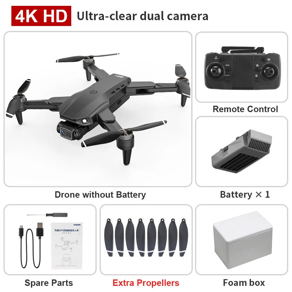 Drone L900 Pro 5G GPS  4K Professional HD Dual Camera Photography Brushless Foldable Quadcopter RC Distance 1.2KM Drones Toys