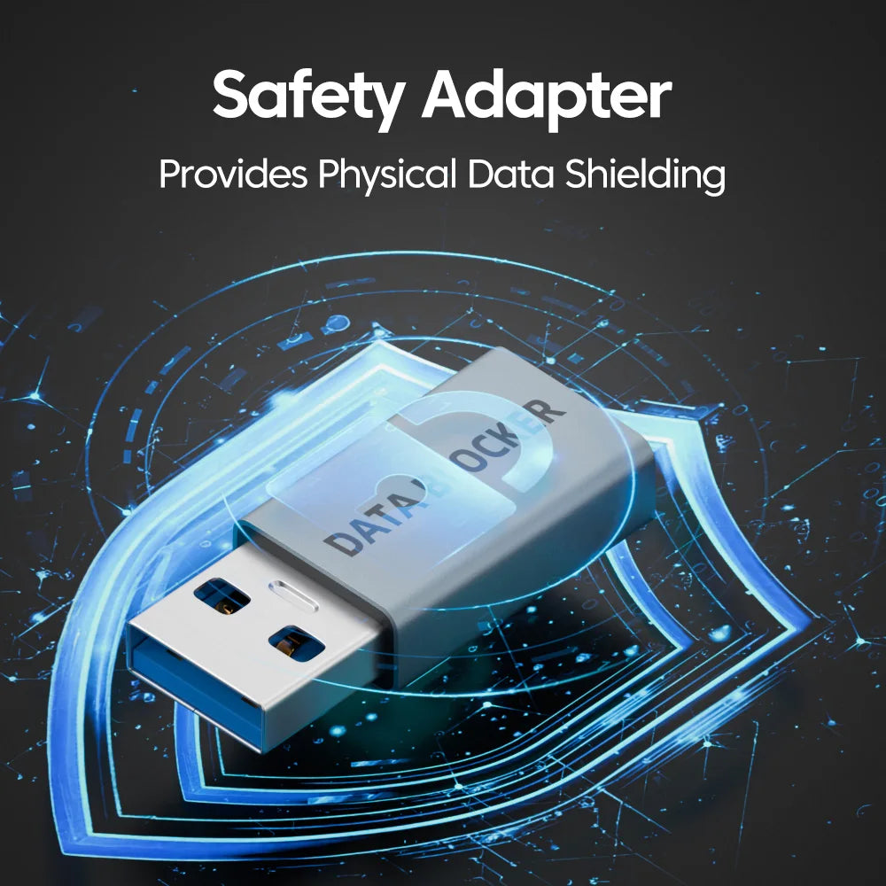 USB Data Blocker Anti Hacking Charge-Only Convenient Data Sync Blockers USB Defenders For Travel Charging Anti Privacy Leak