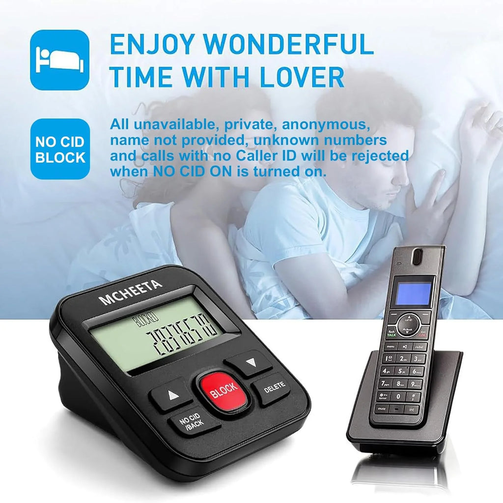 Call Blocker for Landline Phones, Caller ID Box Landline Device with Blacklist, Simply Block All Unwanted Calls, Robocalls