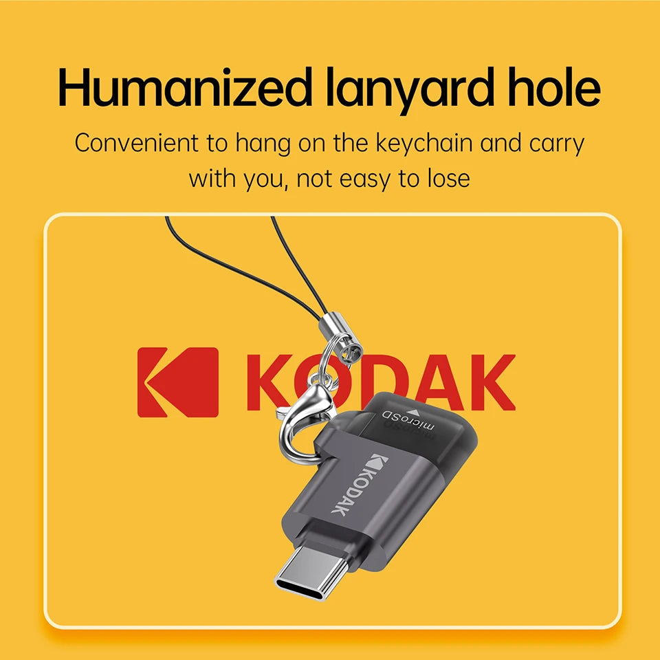 Kodak Type-C Micro SD Card Reader TF Memory Card High-speed Transmission Adapter