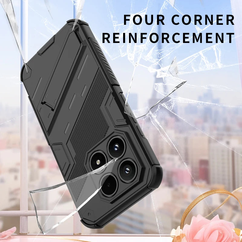 Punk bracket Phone Case For Xiaomi 17 Case Anti-fall For Xiaomi 17 5G China Protector чехол Back Cover For Xiaomi 17 5G China