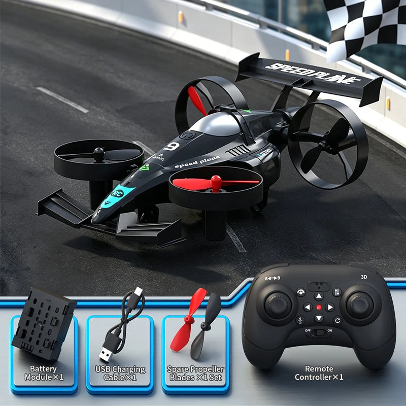 Drone 2 In 1 Flying RC Car Helicopter 2.4G Quadcopter Altitude Hold Headless Mode Remote Control Car Perfect Gift Toys for Kids