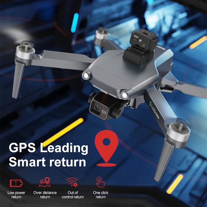 New L600 Pro MAX 4K Professional Drone With 8K HD Camera 3-Axis Gimbal GPS Dron Obstacle Avoidance 5G WIFI FPV RC Quadcopter Toy