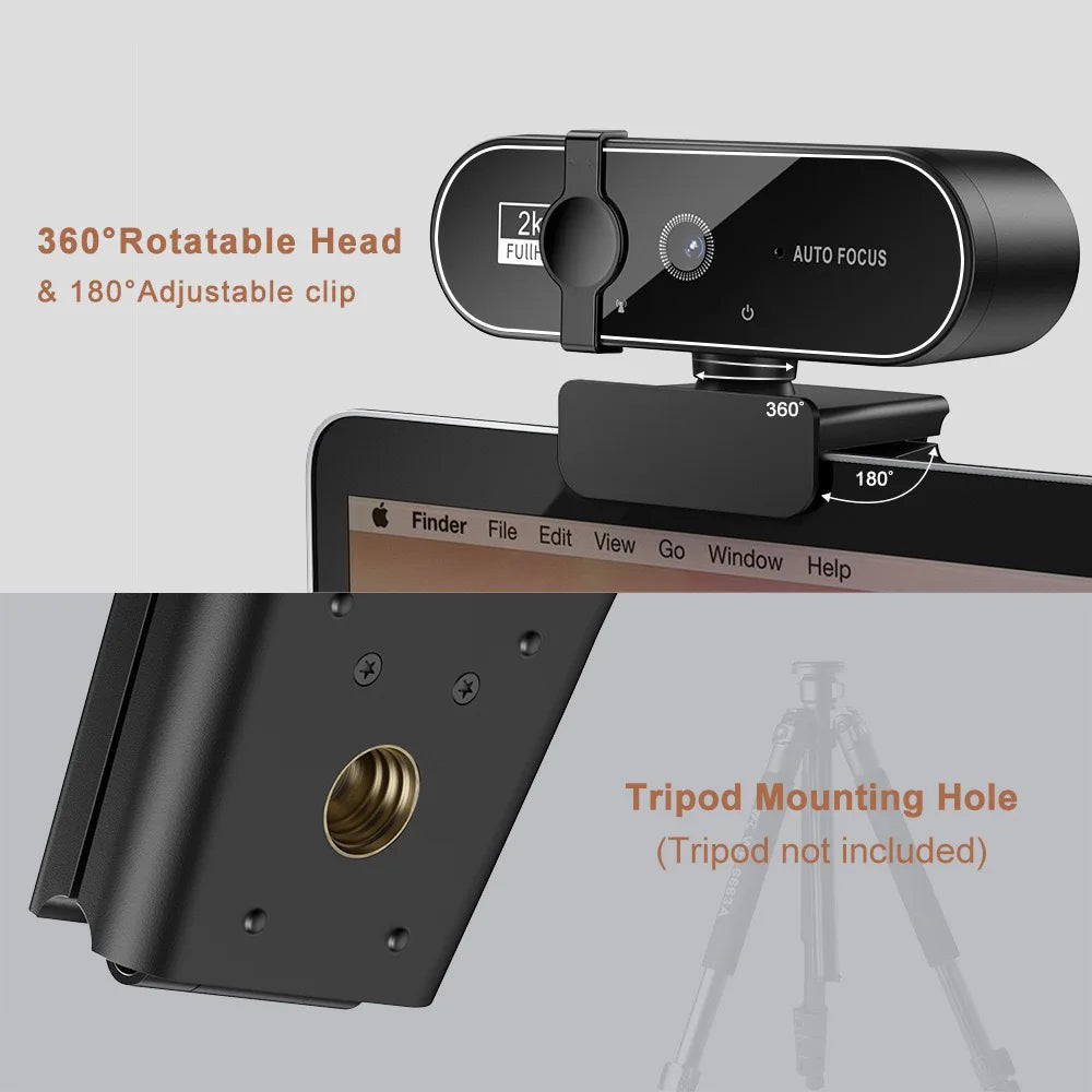 4K Camera Computer 2K 1080 Hd Camera Built In Microphone Network Camera Web Video Camera For Online Class Meeting Live Broadcast