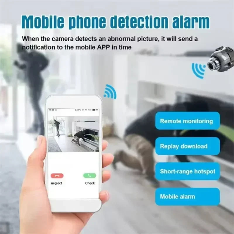 Mini 1080p HD Smart Camera Wireless Surveillance Security Video Cam Night Vision Motion Detect Camcorder Cam Monitor Smart Home