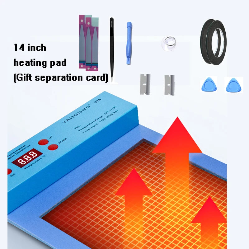 universal 14 inch iphone ipad Android lcd screen heating separation tool,50-120℃,special tool for splitting screen,fast warming