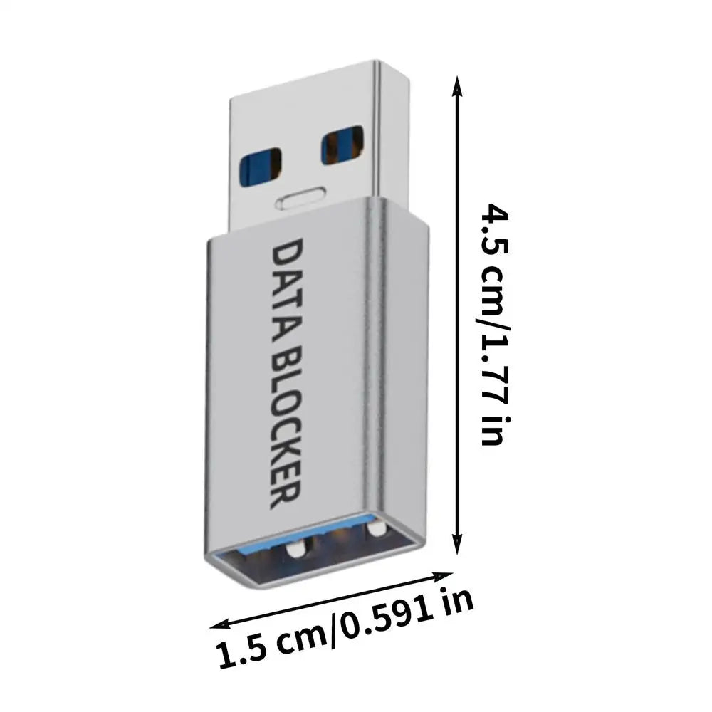 USB Data Blocker Anti Juice Jacking Adapter USB Port Privacy Protector Type-C Blocker Defender for PC Notebook Laptop Block