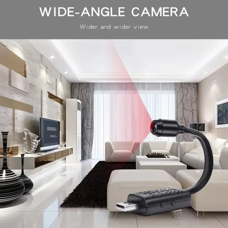 Mini 4K USB WiFi Surveillance Camera Flexible Lens Cable Motion Detection Video Recorder Portable Security Monitoring Camcorder