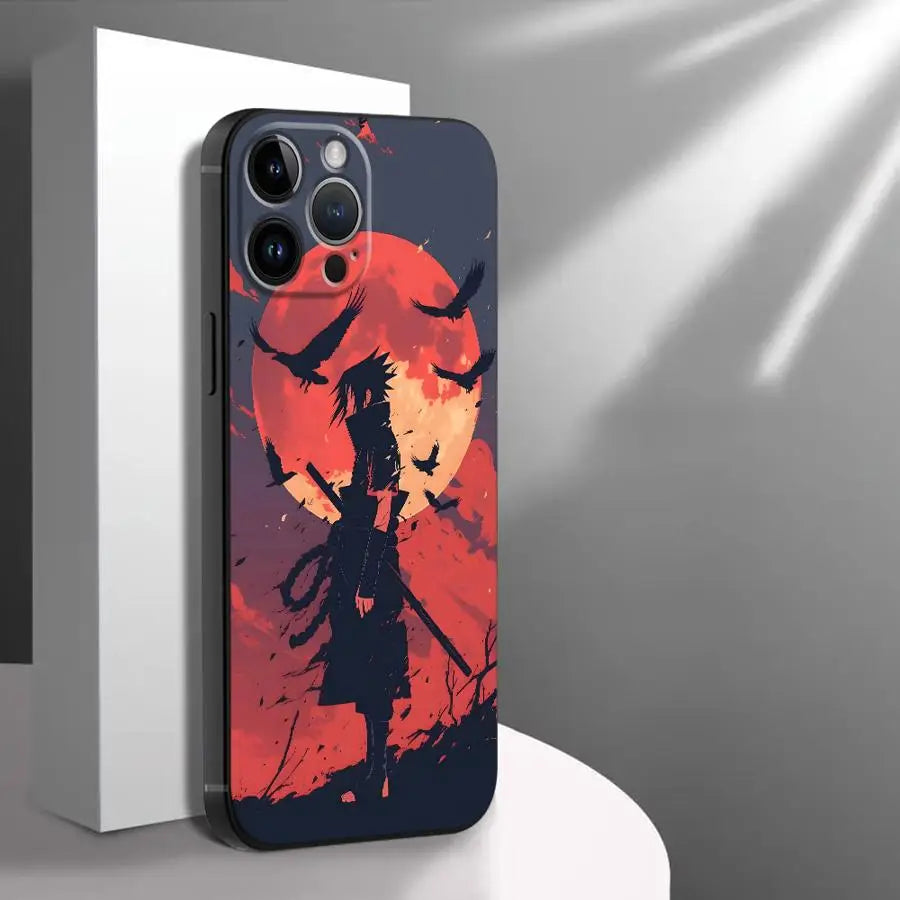 Handsome Red Uchiha Itachi Case for iPhone 13 12 11 17 Pro Max XS Max 7 8 17Air XR 15 16 14 Plus Black Soft Phone Cover