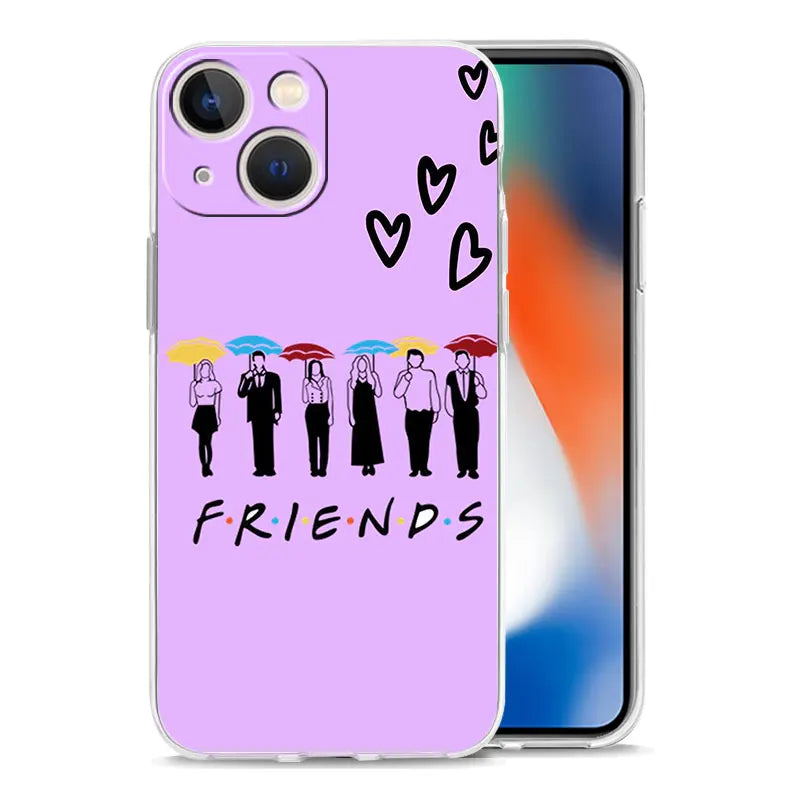 Phone Case For iPhone 16 15 14 13 12 11 Pro Max XS X XR 7 8 Plus soft TPU Clear Cover Central Perk Coffee friends tv Show