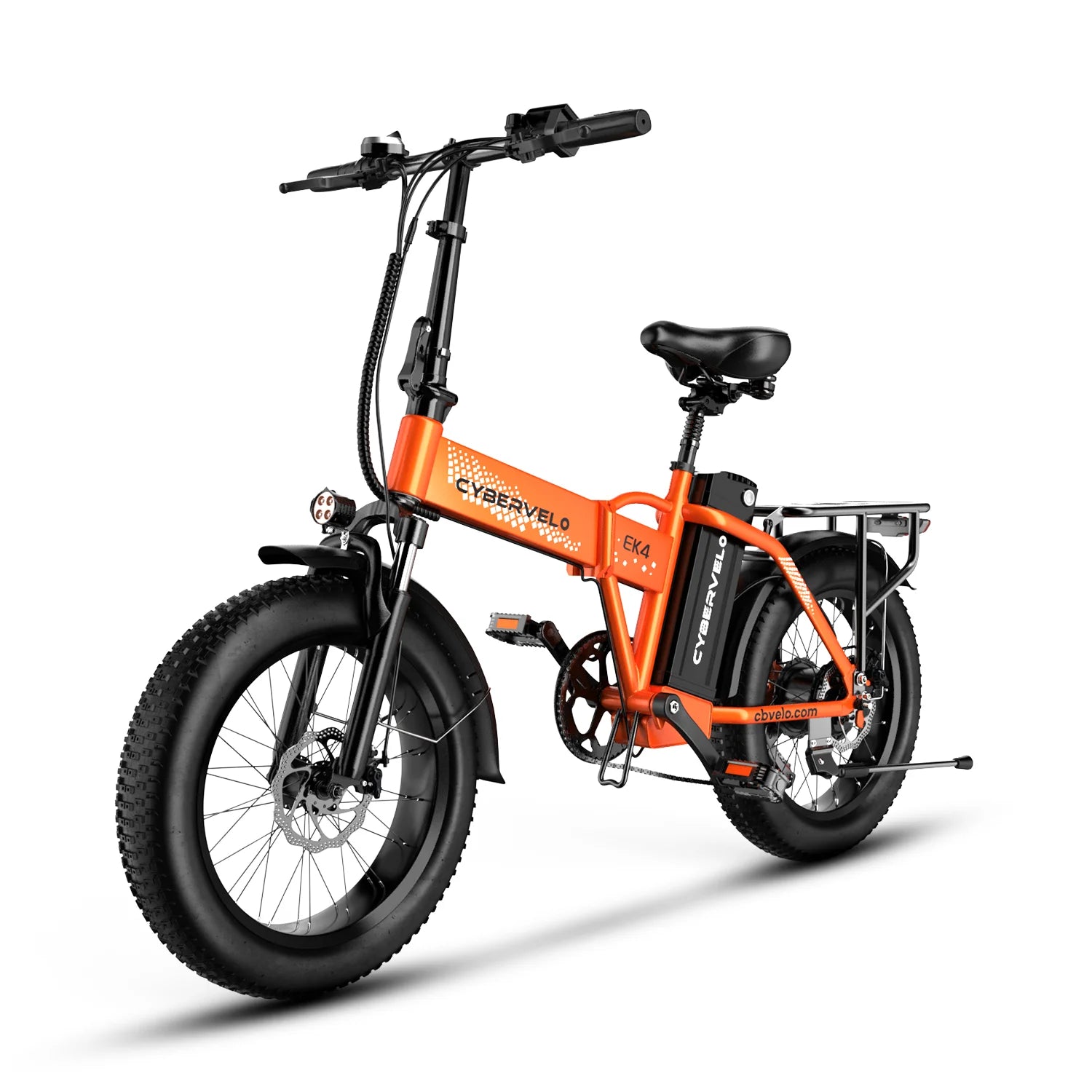 Cybervelo 1000W Peak Electric Bike for Adults Foldable 28+MPH 80Miles Removable Battery Fat Tire Off-road E-bike EK4 EK5 Mars700