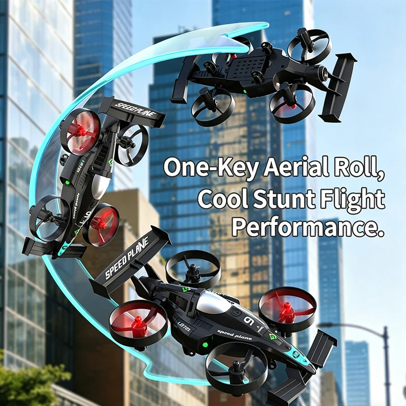Drone 2 In 1 Flying RC Car Helicopter 2.4G Quadcopter Altitude Hold Headless Mode Remote Control Car Perfect Gift Toys for Kids