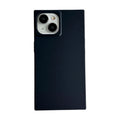Simple Fashion Matte Black Rectangle Frame Phone Case For iPhone 17 16 15 13 14 12 Pro Max IMD TPU Shockproof Back Cover
