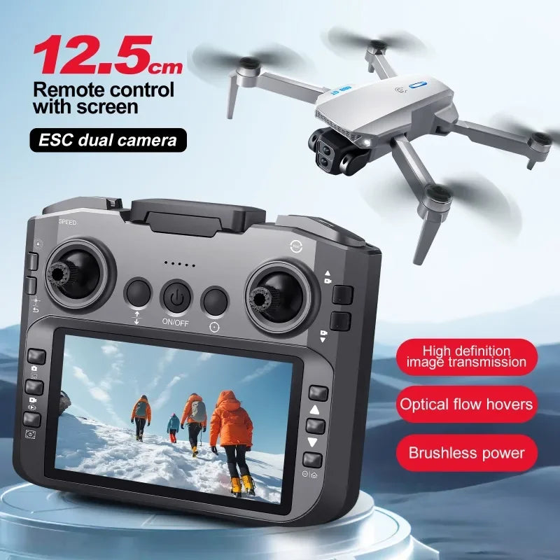 New E88 GT 4K Professional High-definition Drone Aerial Photography 12.5-inch Screen Remote Control Optical Flow Quadcopter Toys