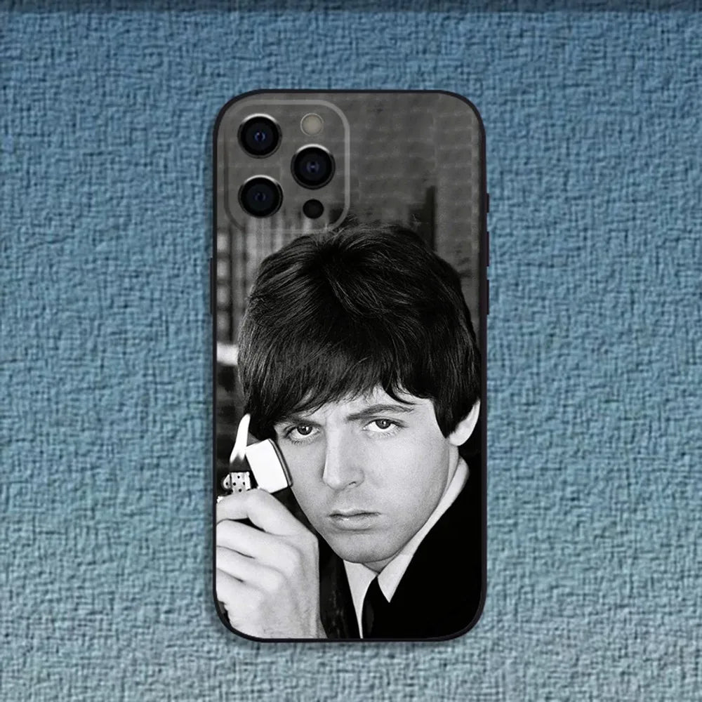 Singer P-Pau-M-McCartney Phone Case For iPhone 16,15,14,13,12,11,Pro,X,XS,Max,XR,Plus,Mini Soft Black Cover