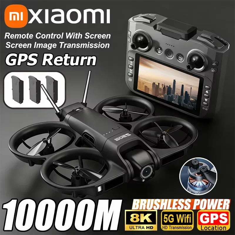 Xiaomi Z906 Drone With 4.3-inch Large Screen 8K HD Aerial Photography Intelligent Obstacle Avoidance Remote Control Drone