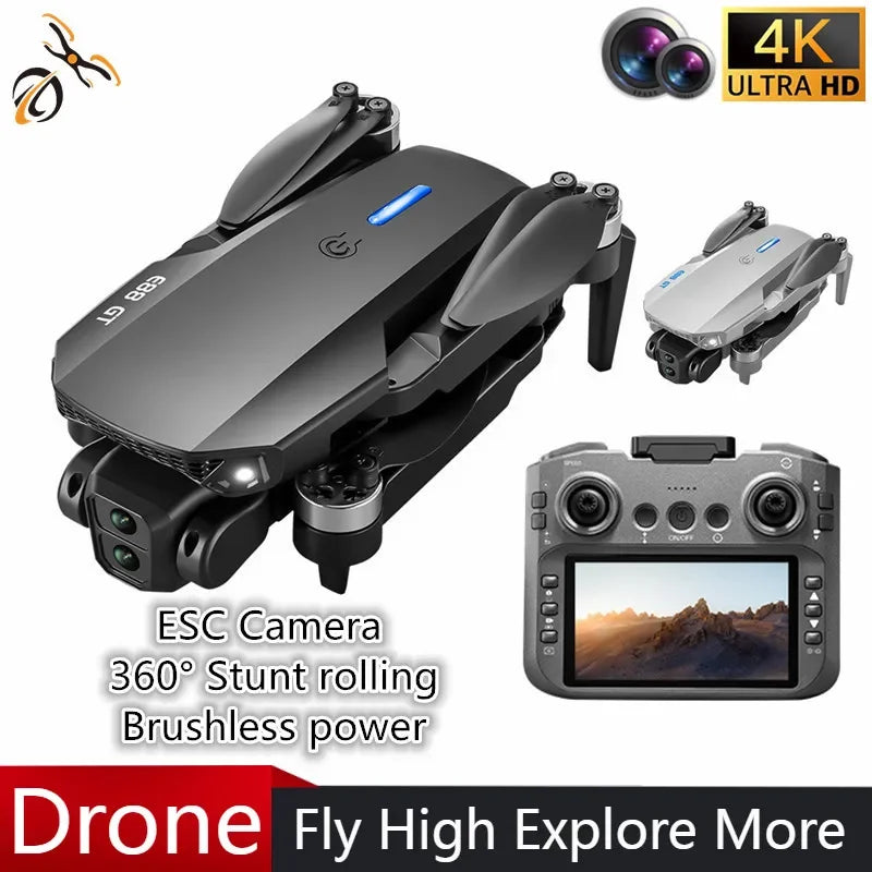 New E88 GT 4K Professional High-definition Drone Aerial Photography 12.5-inch Screen Remote Control Optical Flow Quadcopter Toys