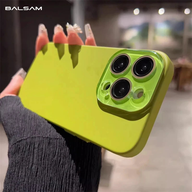 Simple Skin Friendly Matte Full Coverage Lens Protection Case For iPhone 16 15 14 13 12 11 Pro Max Plus Hard PC Shockproof Cover