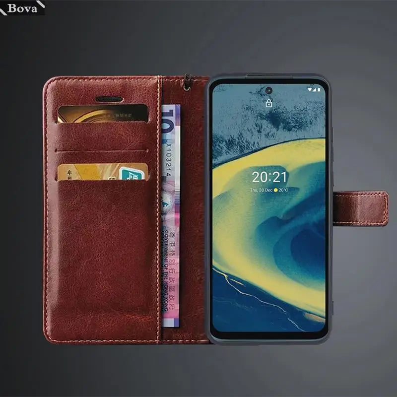 Card Holder Pu Leather Cover Case for Nokia XR20 XR 20 Flip Cover Retro Wallet Bag Fitted Case Business Fundas Coque