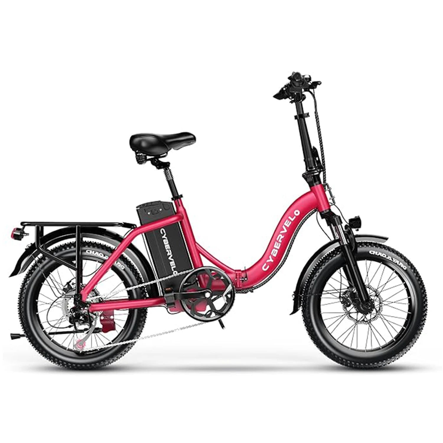 Cybervelo 1000W Peak Electric Bike for Adults Foldable 28+MPH 80Miles Removable Battery Fat Tire Off-road E-bike EK4 EK5 Mars700