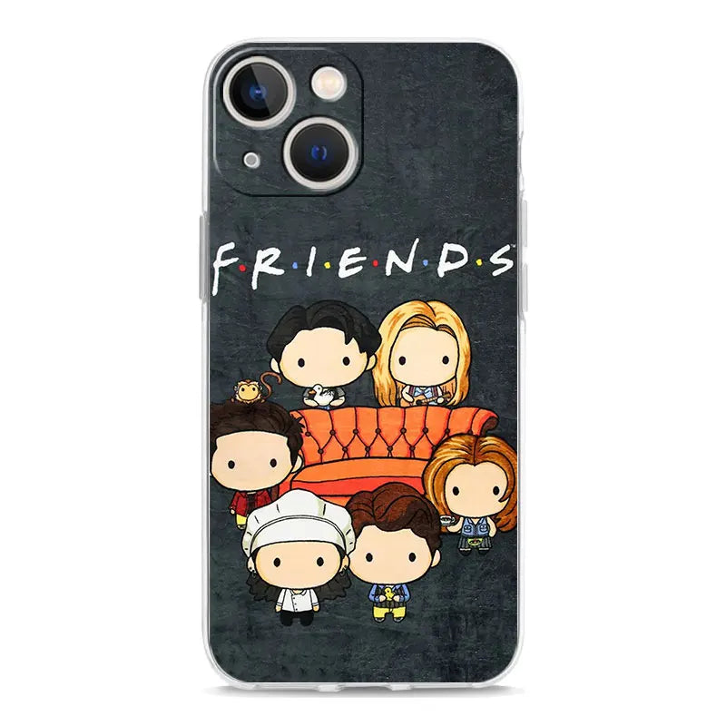 Phone Case For iPhone 16 15 14 13 12 11 Pro Max XS X XR 7 8 Plus soft TPU Clear Cover Central Perk Coffee friends tv Show