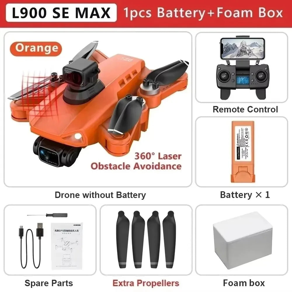 LYZRC L900 Pro SE MAX Drone 4K Professional Dual HD Camera GPS 5G WIFI 360° Obstacle Avoidance Brushless Motor Rc FPV Quadcopter