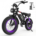 Electric Bike for Adults 1500W/2000W/3000W Peak,32/36/47MPH 20" Fat Tire Ebike, 48V 20AH/23AH/33Ah Removable Battery, Custom