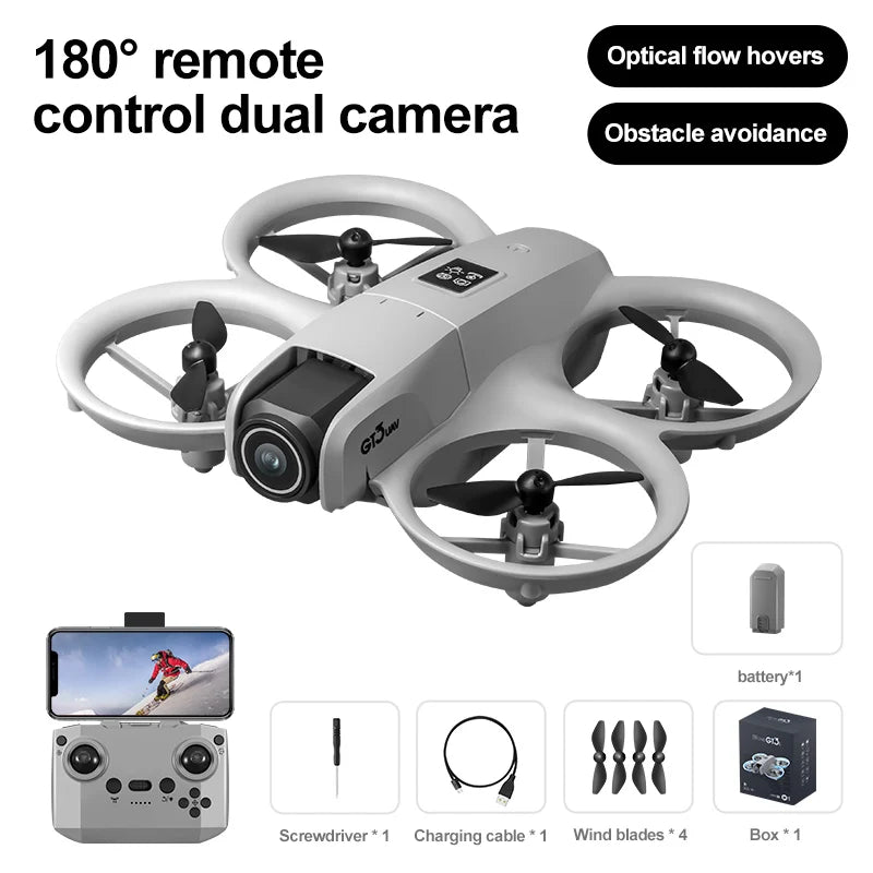GT3 Max Drone 8K HD Three Camera GPS Brushless Optical Flow Obstacle Avoidance 4.3-inch large screen UAV RC 18000M 2026 NEW