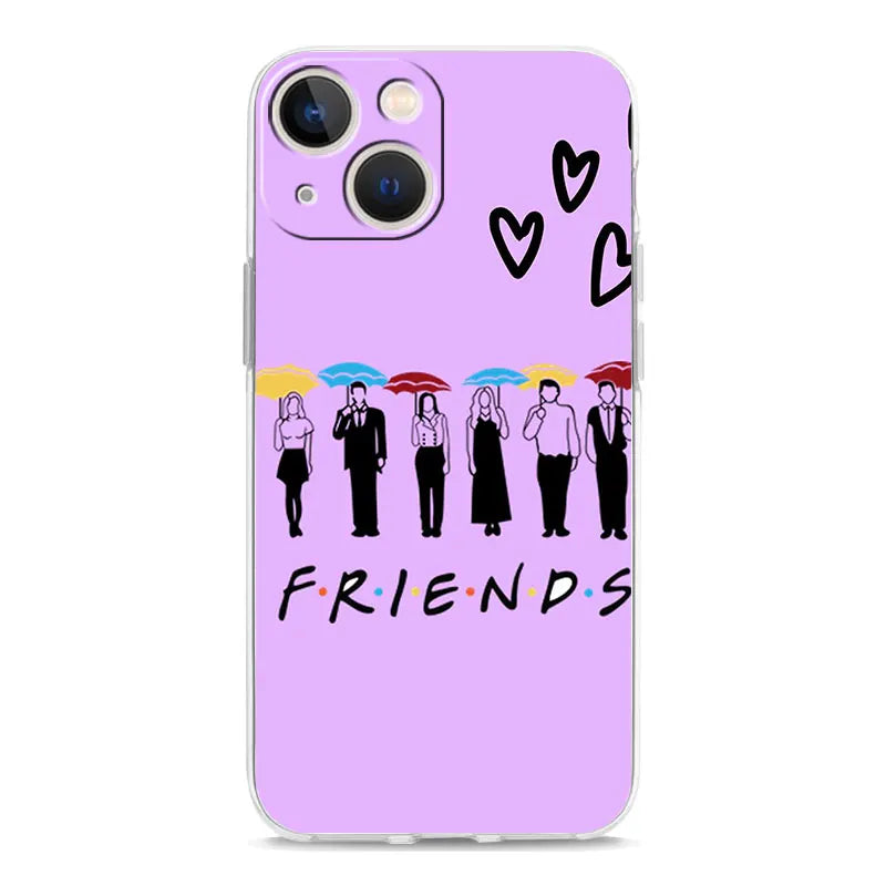 Phone Case For iPhone 16 15 14 13 12 11 Pro Max XS X XR 7 8 Plus soft TPU Clear Cover Central Perk Coffee friends tv Show