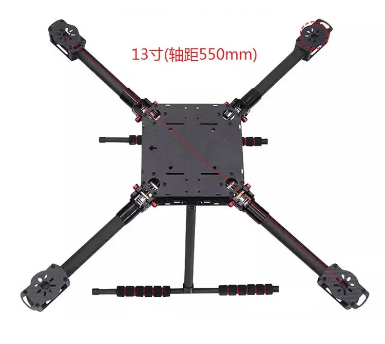 Foldable Carbon Fiber Quadcopter Frame With Landing Gear 13 14 15 16 17 18 Inch Full Drone