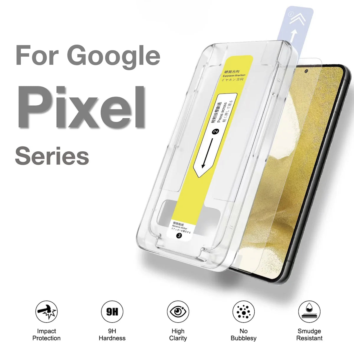 For Google Pixel 11 10A 6a 7 7a 8 9 8a 9a 10 Pro XL Screen Protector Tempered Glass Protective Easy Install Auto-Dust Removal
