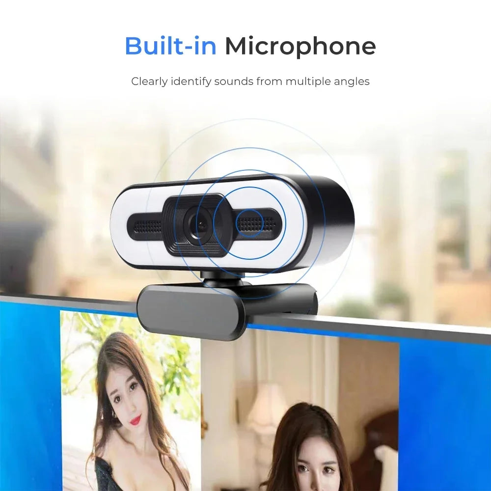 Webcam 2K mini camera web camera with microphone web camara for pc 1080p webcam mini pc camera focus usb cameras for computer