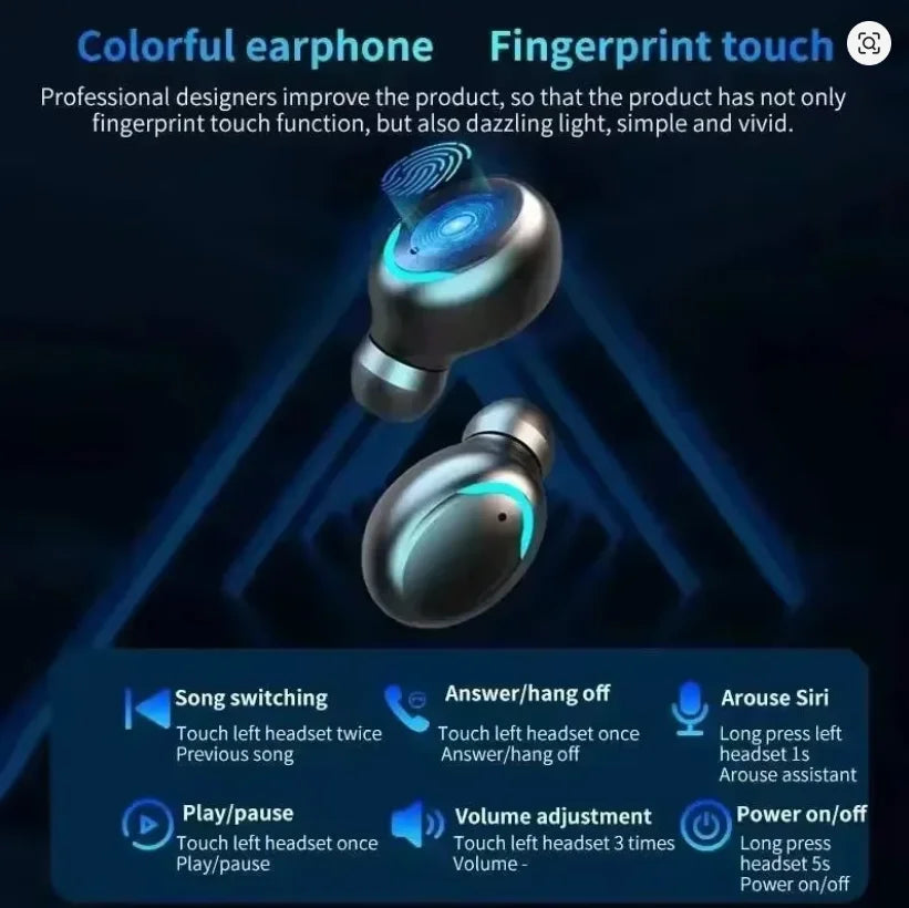F9-5 Earphone Bluetooth 5.3 Wireless Headphones Hifi Stereo Sports Waterproof Earbuds Headset Hearing Aids With Mic Handfree