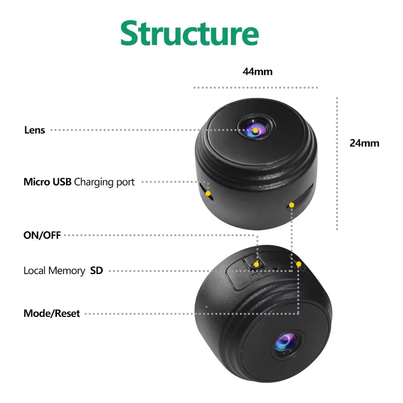 Mini Camera 1080P Clear Security Protection Lightweight Portable Premium Cams Motion Detection Wireless WiFi Surveillance Camera