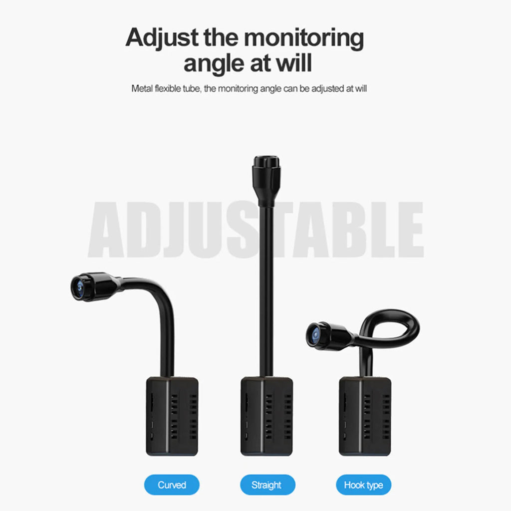 Mini WIFI Camera, HD 1080P X7 Mini WIFI Camera Surveillance Camera with Small Adjustable Snake Lens for Photo Video