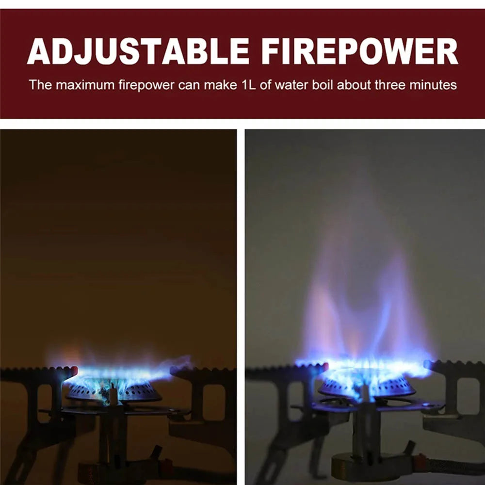 Camping Gas Stove Outdoor Tourist Burner Big Power Heater Tourism Cooker Barbecue Tourism Supplies Picnic Equipment