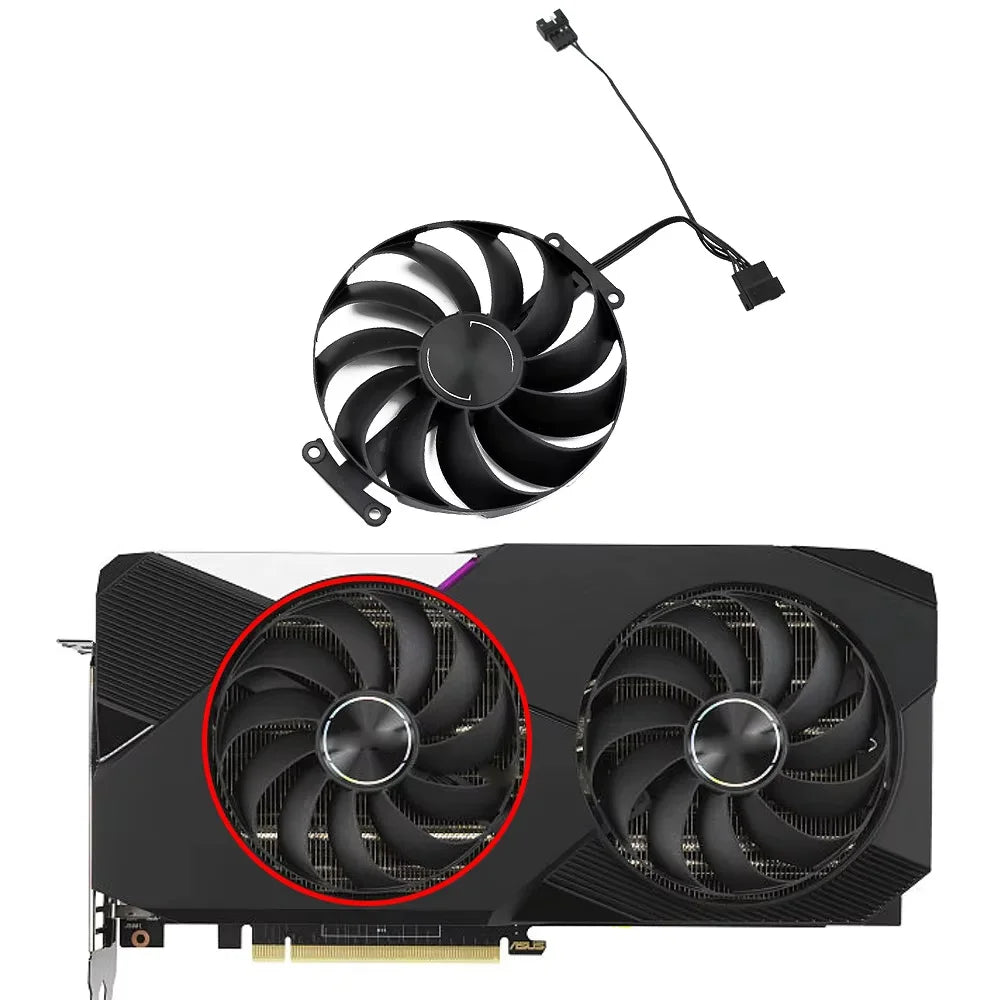 original Cooling Fan 95mm 7PIN CF1010U12S FDC10U12S9-C RTX3070 RTX3060Ti Cooler Fan For ASUS RTX 3070 3060 Ti DUAL OC Fans
